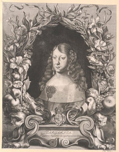 İspanya Infantası Margarete Theresia (baskı) by Artist Unknown