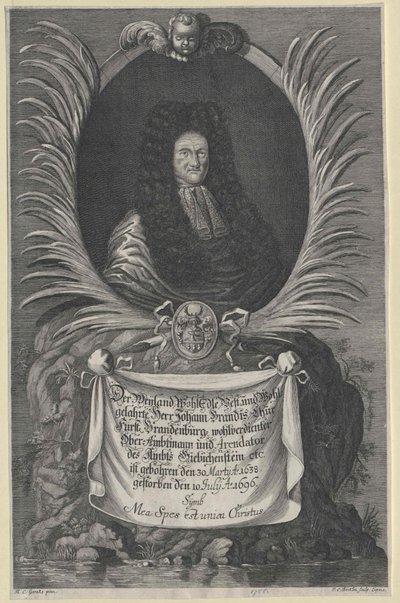 Johann Brandis (baskı) by Artist Unknown