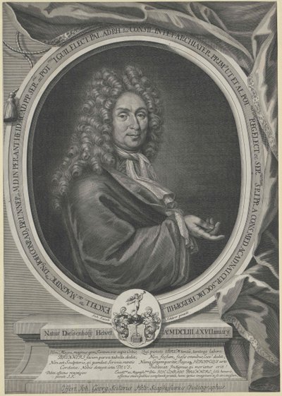 Johann Konrad Brunner (baskı) by Artist Unknown