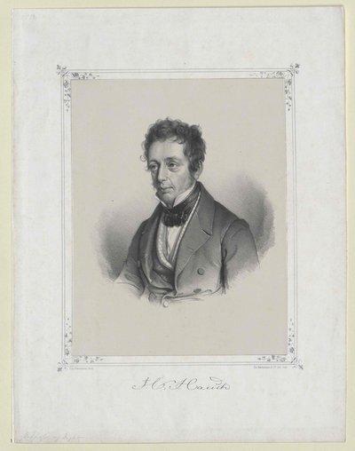 Johannes Carsten Hauch (baskı) by Artist Unknown