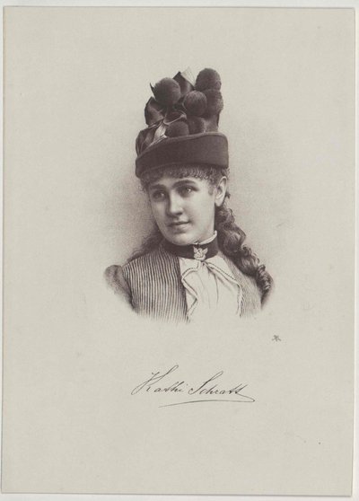 Katharina Schratt (baskı) by Artist Unknown