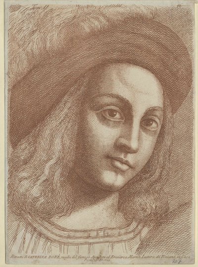 Katharina von Bora (baskı) by Artist Unknown
