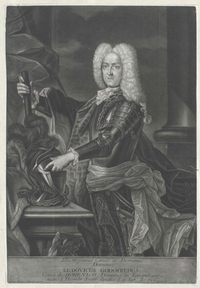 Ludwig Gottfried Kont Hohenlohe-Waldenburg-Pfedelbach by Artist Unknown
