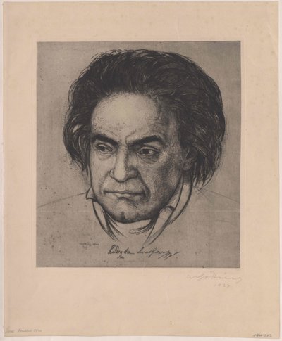 Ludwig van Beethoven (baskı) by Artist Unknown