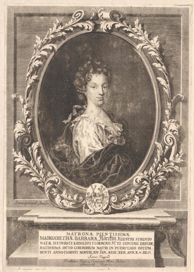 Margarethe Barbara Struve (baskı) by Artist Unknown