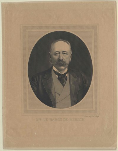 Moritz Baron Hirsch Gereuth üzerine (baskı) by Artist Unknown