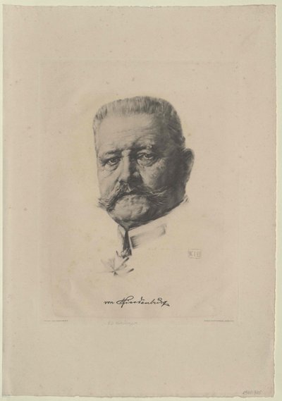 Paul von Beneckendorff Hindenburg by Artist Unknown