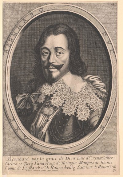 Saxe-Weimar Hanedanı Prensi Bernard (baskı) by Artist Unknown