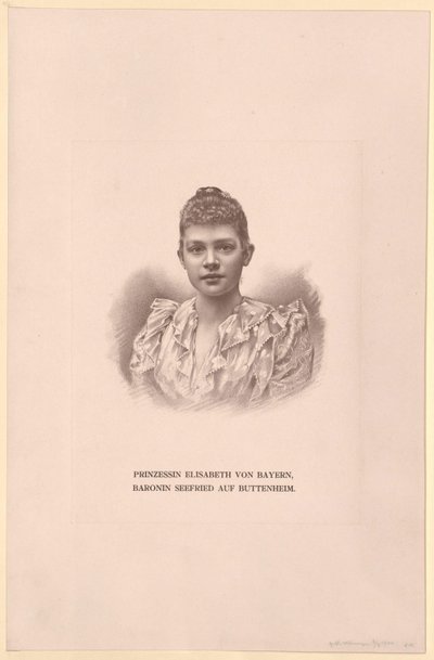 Bavyera Prensesi Elisabeth (baskı) by Artist Unknown