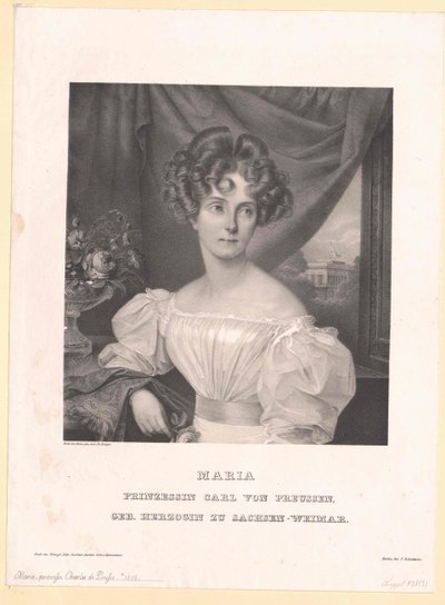 Saxe-Weimar Prensesi Eisenach Maria by Artist Unknown