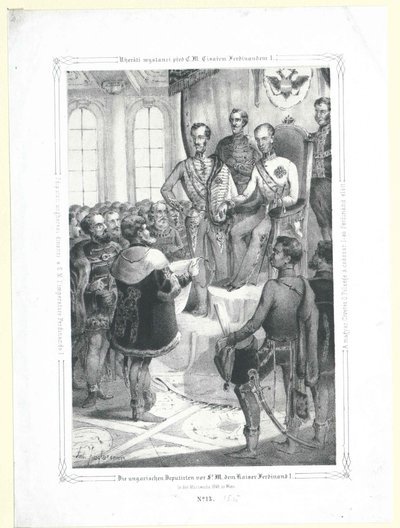 Macar vekiller Mart 1848 haftasında İmparator I. Ferdinand