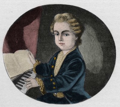 Wolfgang Amadeus MOZART Avusturyalı besteci 7 yaşında by Artist Unknown
