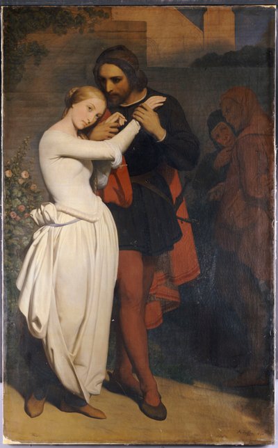 Faust ve Margaret Bahçede, 1846 by Ary Scheffer