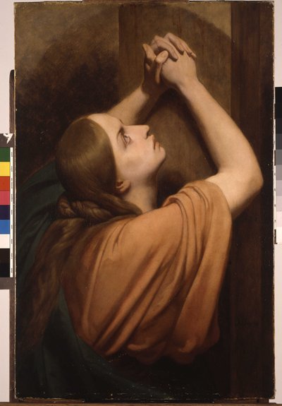 Aziz Mary Magdalene çarmıhın dibinde by Ary Scheffer