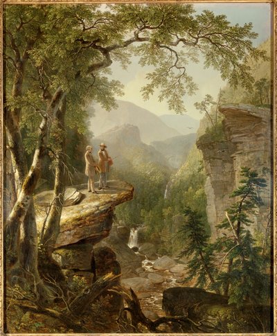 Ruhun Kardeşliği Ressam Thomas Cole (1801-1848) ve şair William Cullen Bryant (1794-1878) romantik bir manzarada etkileşime girerler. Asher Durand (1796-1886) tarafından yapılan boyama 1849 Özel koleksiyon - Kindred Spirits. Hudson Nehri