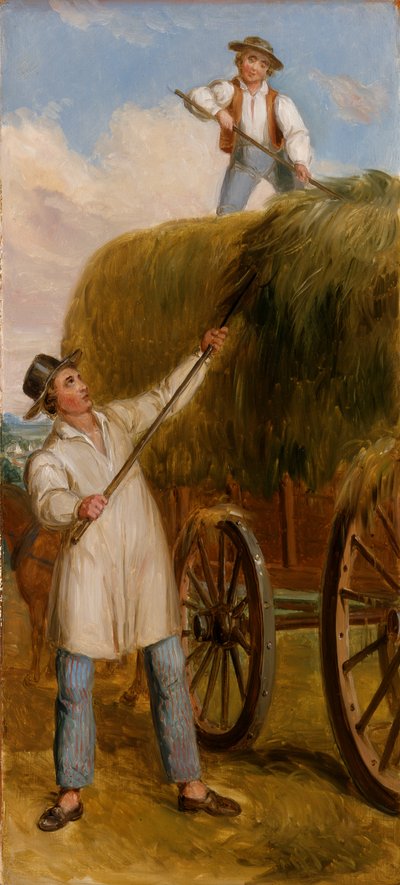 Haying Sahnesi, 1836 (ahşap panel üzerine yağlı boya) by Asher Brown Durand
