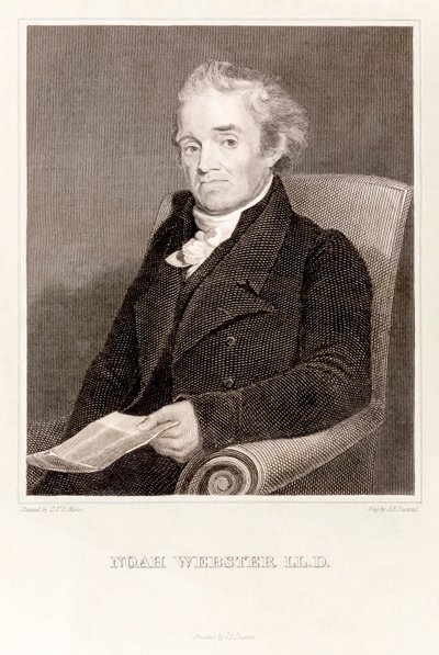 Noah Webster: Amerikalı sözlük yazarı (gravür) by Asher Brown Durand