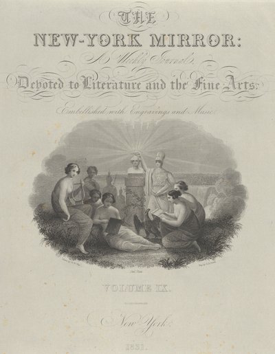 Başlık Sayfası: The New York Mirror, A Weekly Journal, Adanmış Edebiyat ve Güzel Sanatlar..., 1831. by Asher Brown Durand