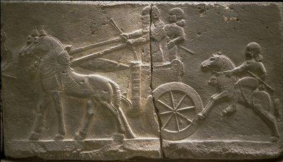 Savaş arabası ve süvari, 8. yüzyıl. M.Ö by Assyrian