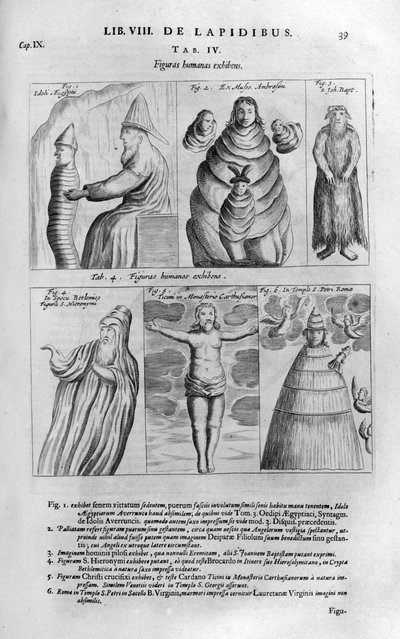 İnsan figürleri, 1678 by Athanasius Kircher