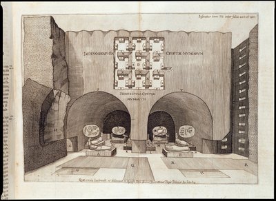 Bir Piramidin İçi - Athanase Kircher tarafından “” Sphynx mystagoga”da by Athanasius Kircher