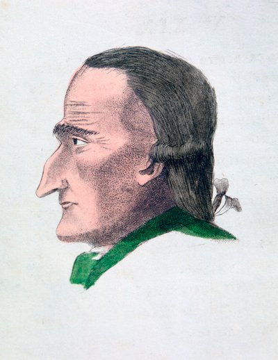 Bir cimrinin yüz özellikleri, 1808 by Athanasius Kircher