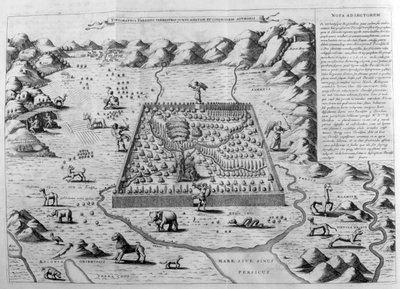 Dünya cenneti, 1675 by Athanasius Kircher