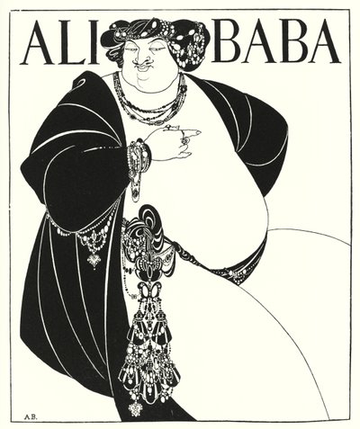 "Kırk Haramiler" için kapak tasarımı (gravür) by Aubrey (after) Beardsley
