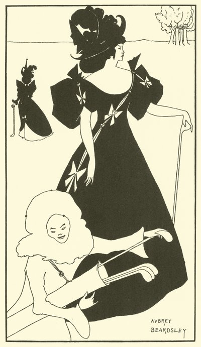 Golf Kartı için Tasarım (litografi) by Aubrey (after) Beardsley