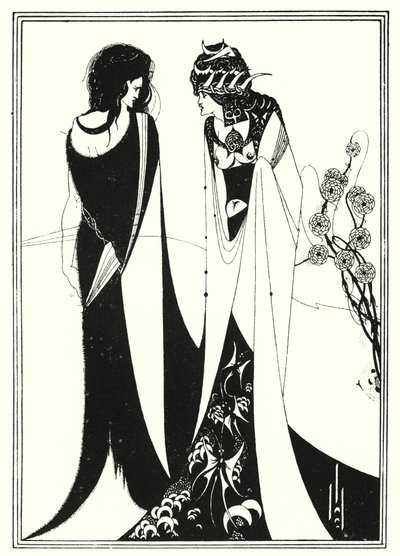 John ve Salome (gravür) by Aubrey (after) Beardsley