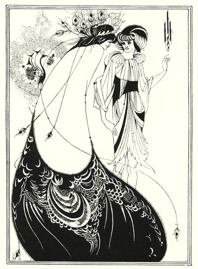 ಪೀಕಾಕ್ ಸ್ಕರ್ಟ್ (ಕೆತ್ತನೆ) ಟರ್ಕಿ by Aubrey (after) Beardsley