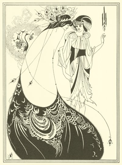 Tavus Kuşu Etek (litografi) by Aubrey (after) Beardsley