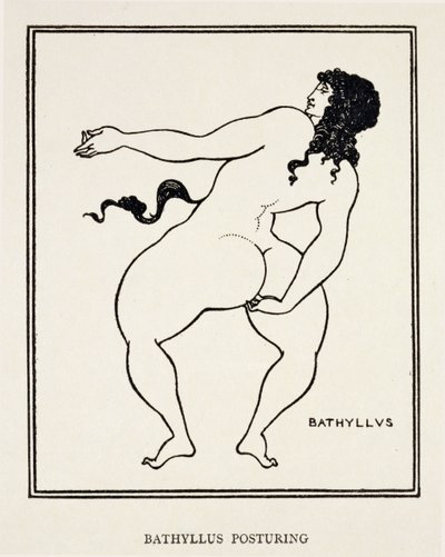 Bathyllus, Romalı dansçı ve pantomimus sanatçısı by Aubrey Beardsley