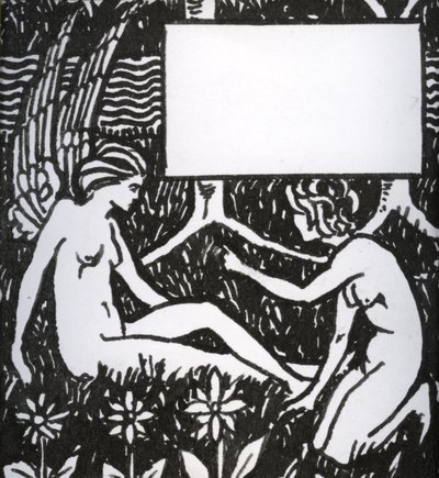 Bölüm başlığı Le Morte dArthur, 1893 (kağıt üzerine kalem ve siyah mürekkep) by Aubrey Beardsley