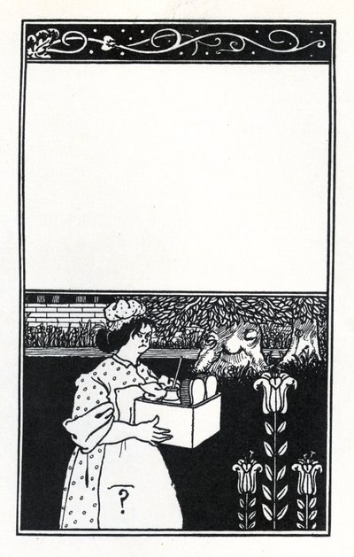 HD Traill'in 'The Barbarous Britishers' kapağı için tasarım by Aubrey Beardsley