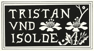 Aubrey Beardsley'nin "Tristan Und Isolde" kitabının kapağından tasarım by Aubrey Beardsley