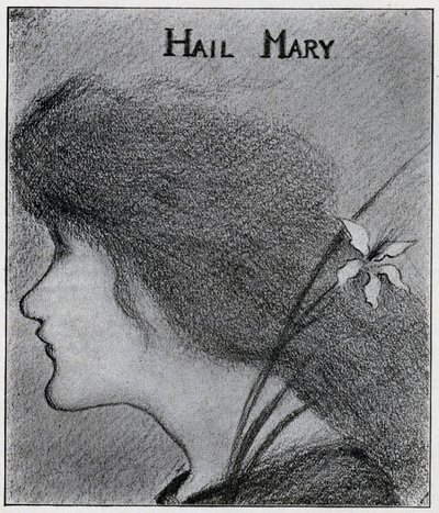 Selam Mary (kalem) by Aubrey Beardsley