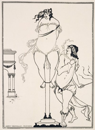 Juvenal Kırbaçlanan Kadın,1896 (gravür) by Aubrey Beardsley