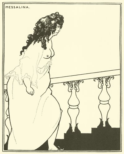 Hamamdan dönen Messalina by Aubrey Beardsley