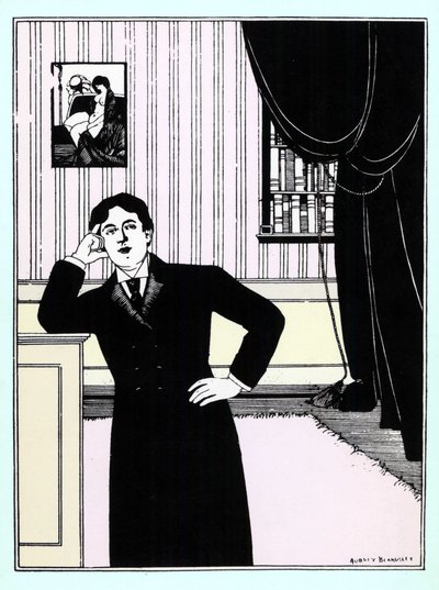 Oscar Wilde, 1895 civarı (serigrafi baskı) by Aubrey Beardsley