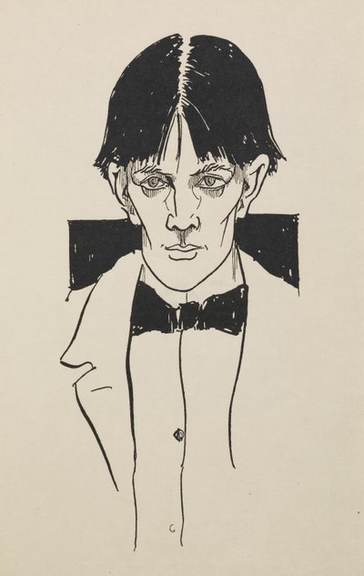 Elli çizimden oluşan bir kitaptan portre by Aubrey Beardsley