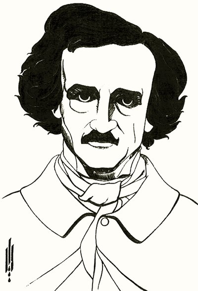 ಎಡ್ಗರ್ ಅಲನ್ ಪೋ ಅವರ ಭಾವಚಿತ್ರ, 1894 ಟರ್ಕ್ by Aubrey Beardsley