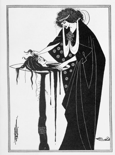 Dansçının Ödülü, Oscar Wilde tarafından 'Salome'dan bir çizim, pub. 1894 (satır bloğu baskısı) by Aubrey Beardsley