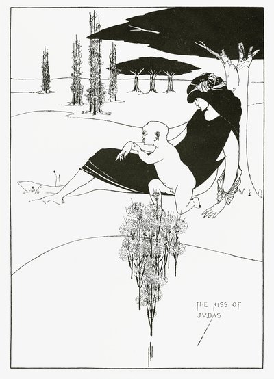 The Kiss of Judas, 1893  by Aubrey Beardsley