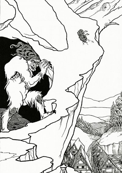Landslip, Bjornon tarafından yazılan 'Pastor Sang'ın ön yüzü, 1899 by Aubrey Beardsley