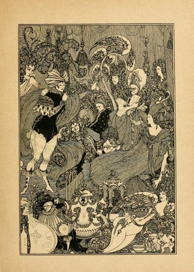 Kilit Tecavüz. Alexander Pope tarafından Dalak Mağarası için İllüstrasyon by Aubrey Beardsley