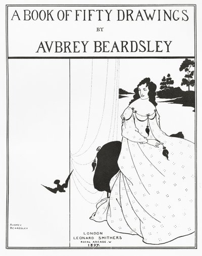 'Elli Çizimden Oluşan Bir Kitap' için Başlık Sayfası, 1897 by Aubrey Beardsley