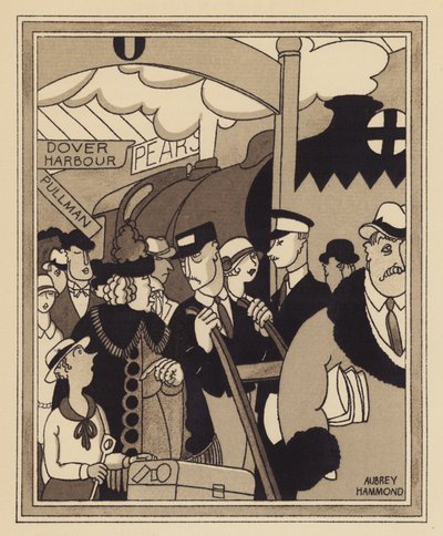 Bir Londra demiryolu terminali (lito) by Aubrey Hammond