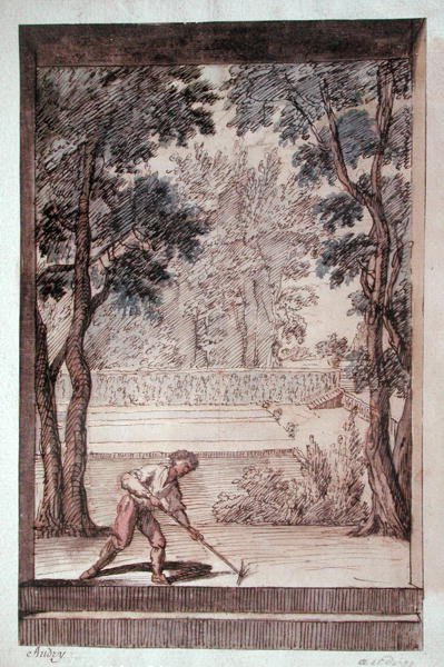 Bahçıvan (kalem ve mürekkep ve kağıt üzerine sulu boya) by Audry