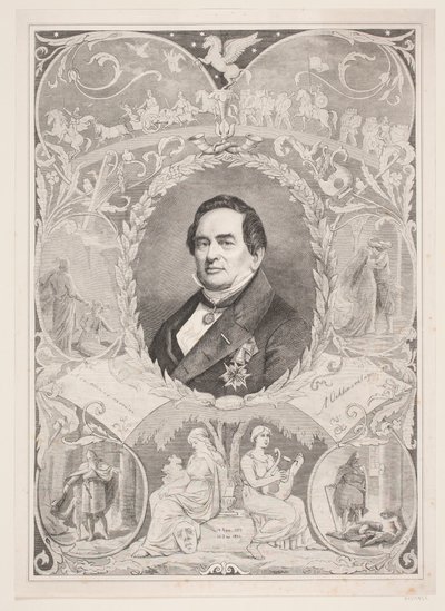 Adam Oehlenschläger. Anıt yaprakları by August Edward Adolf Heimburger